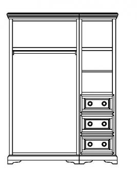 Шкаф для одежды Сальвина" согласно эскизу (35)"